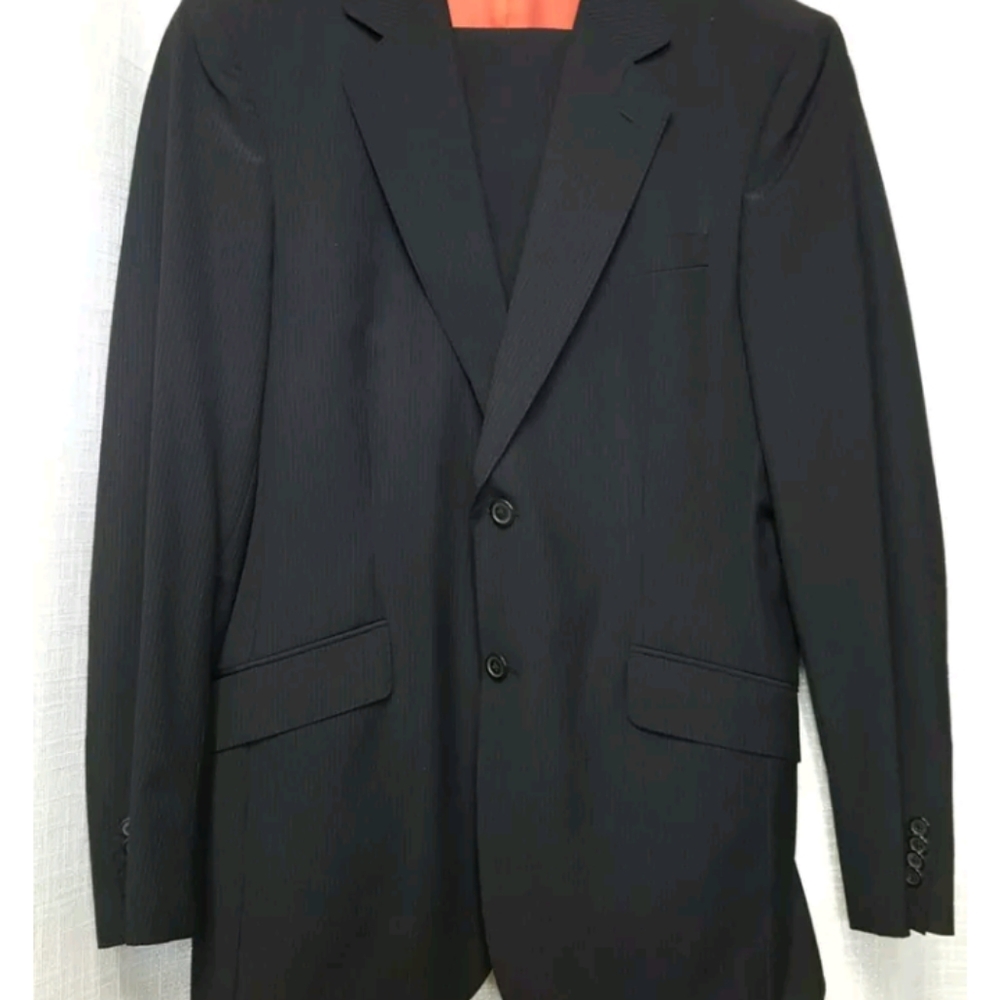 CH CAROLINA HERRERA Navy Blue Mens Suit SZ 41